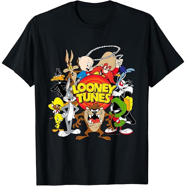 LOONEY TUNES That's All Folks Tシャツ Looney Tunes T-Shirt Men's Sz L Black That's All Folks