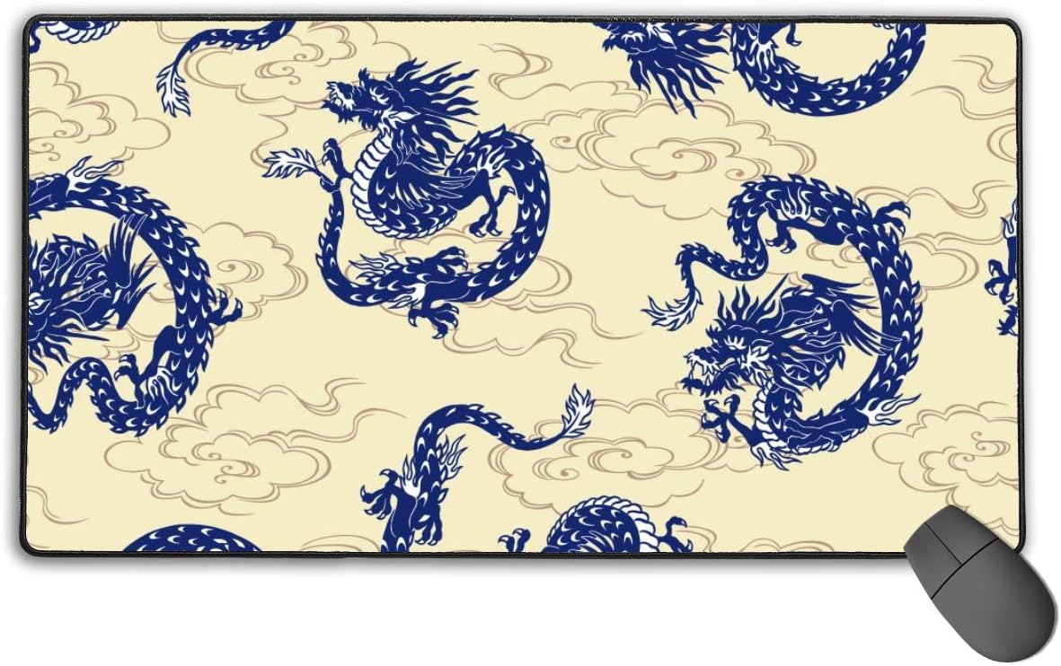 Mouse Pads Large Gaming Chinese Dragon Pattern2 NonSlip