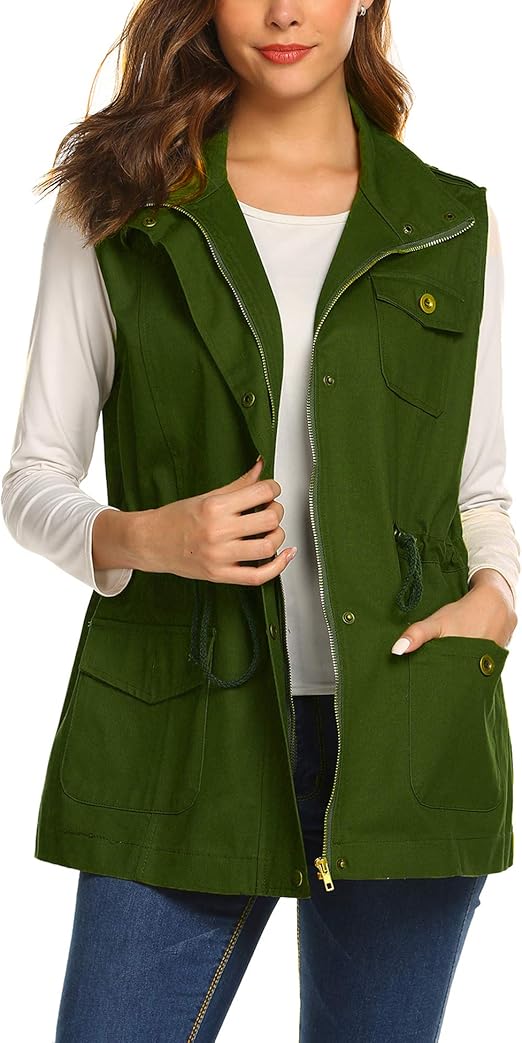 Beyove Womens Lightweight Sleeveless Military Anorak Cargo Vest Buy