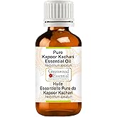Greenwood Essential Kapoor Kachari Essential Oil (Hedychium spicatum) Pure | Non-Sticky | Non-Greasy | Lightweight | Men & Women | All Skin Types | Steam Distilled 15ml (0.50 oz)