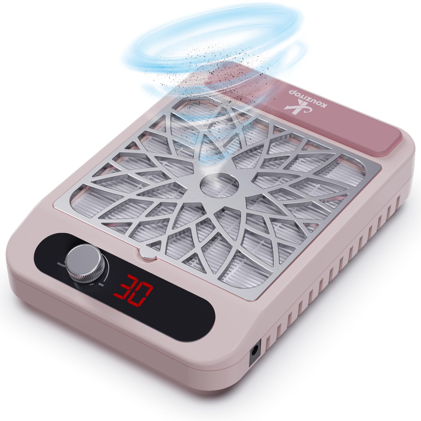 Photo 1 of Kouzitop Nail Dust Collector for Nail Techs, Compact & Quiet Nail Vacuum dust Collector with Reusable Filter, Powerful Nail Fan Nail Tech Must Haves for Gel Polish, Pedicures, Salon & Home Use