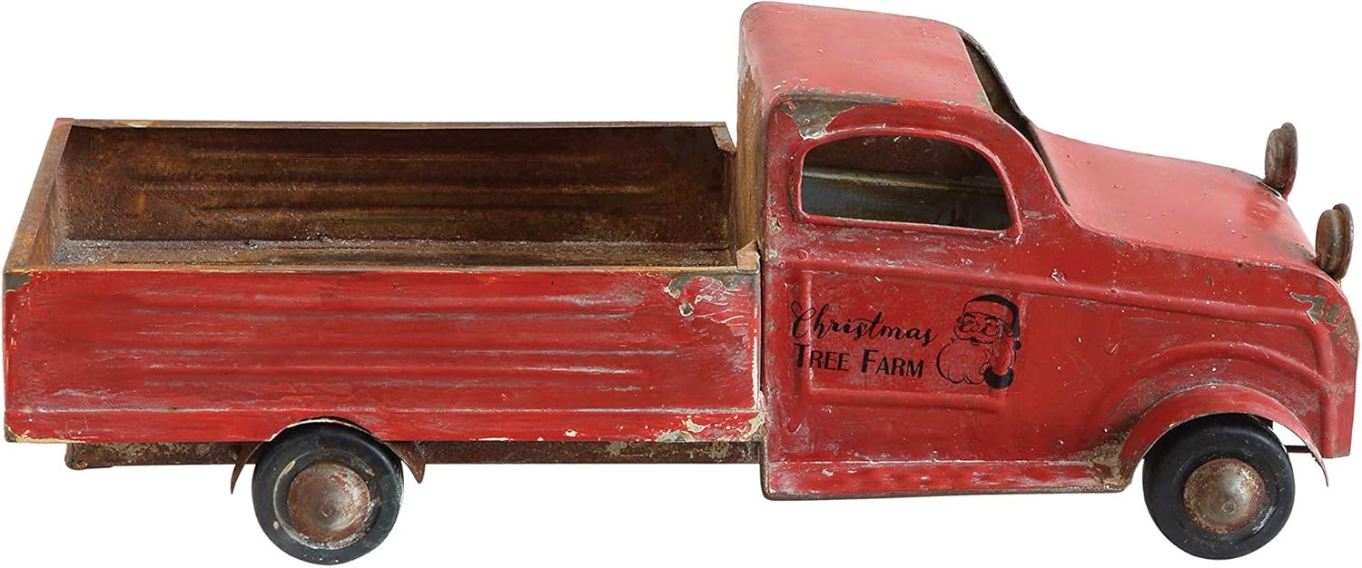 Creative CoOp Decorative Red Tin Truck Home & Kitchen
