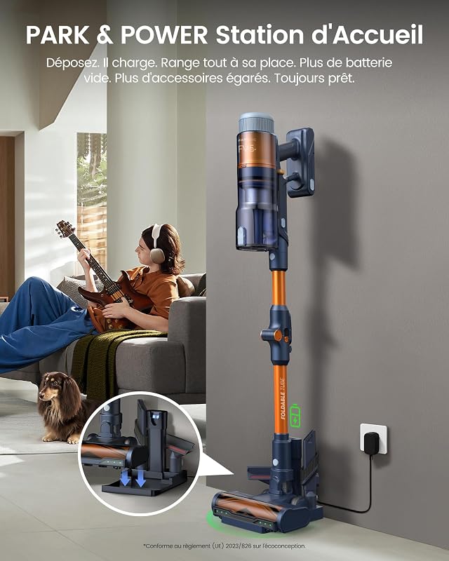 FV5 Aspirateur Balai sans Fil, 70 KPa/80Min, Aspirateur Puissant