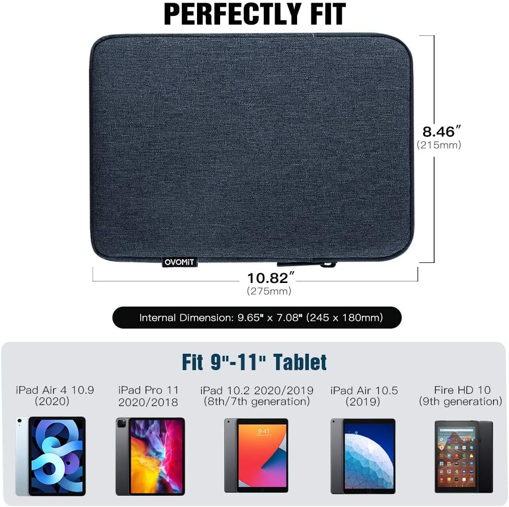 TiMOVO 9-11" Tablet Sleeve Bag for iPad 11-inch A16 2025, iPad 10.9"/10.2", Aa-Dusty Blue, 9-11 Inch - Image 3
