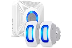 Fosmon WaveLink Door Chime Driveway Alarm Guard Wireless Motion Sensor (500 Feet, 58 Tunes, 5 Volume Levels, LED Indicators) 