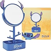Get Trend Disney Stitch Mirror with Jewelry Stand for Girls, Teens, Makeup Mirror, Jewelry Holder, Bracelet Holder, Cute Room Decor, Gifts for Girls (Blue Stitch)