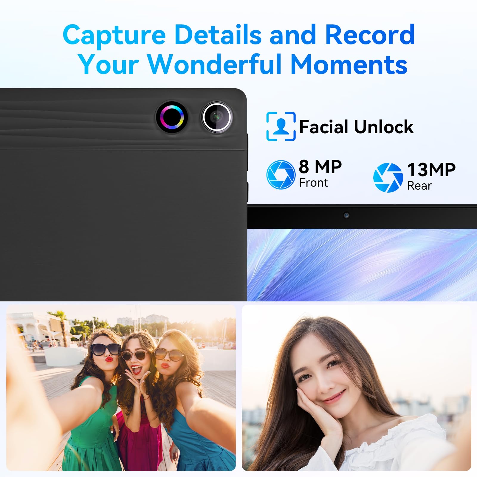 Tablets 10 inch Tablet Android 14,Octa-Core Processor,12GB RAM 64GB ROM 1TB Expand,5G WiFi 6,1280 x 800 HD/Dual 5MP+8MP Camere,Android Tablet with Keyboard+ Mouse + Case (Black, L)