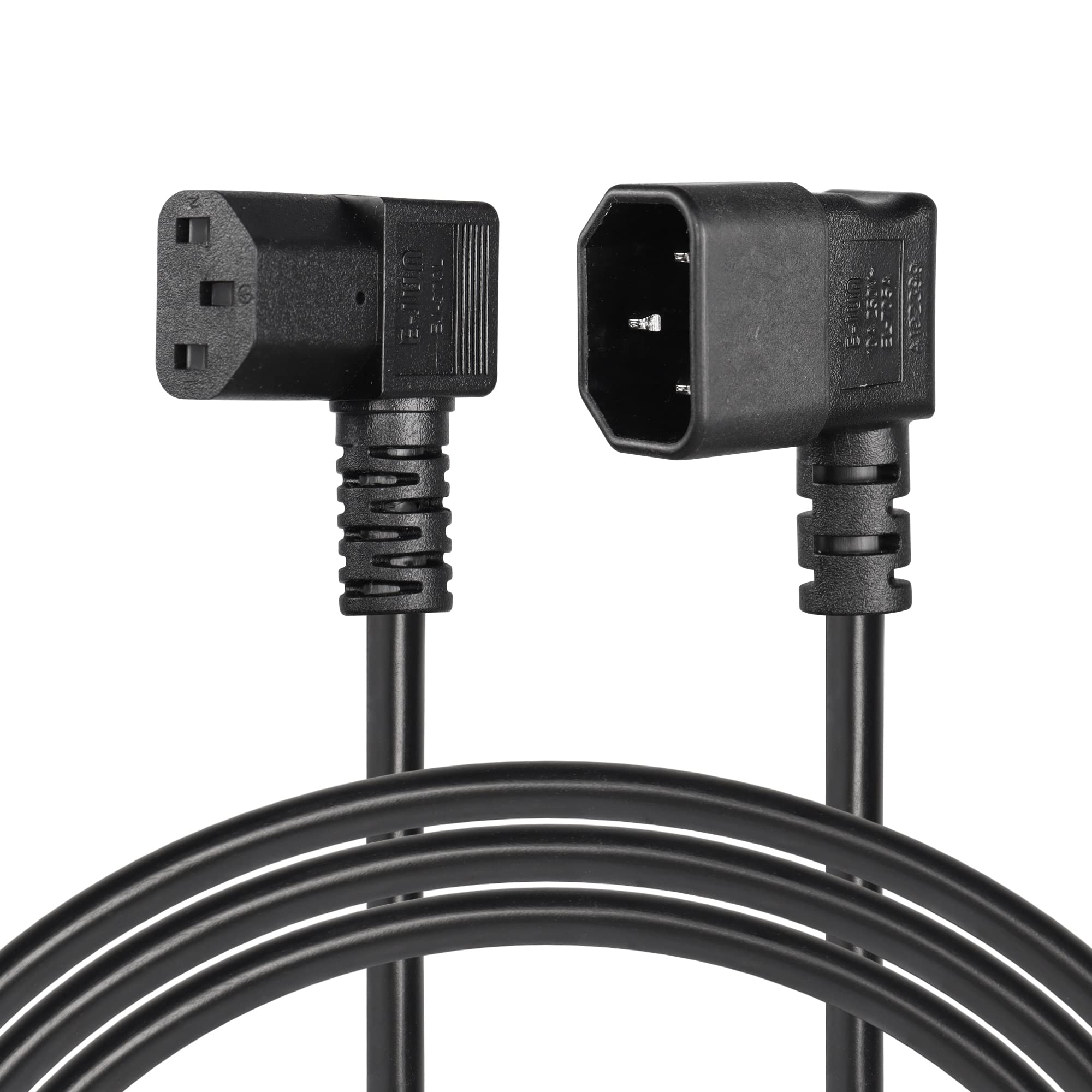 CERRXIAN 2 PCS 90°左IEC 320 C14オス3ピン CERRXIAN 2 PCS 90°左IEC 320 C14オス3ピン CERRXIAN 2 PCS 90