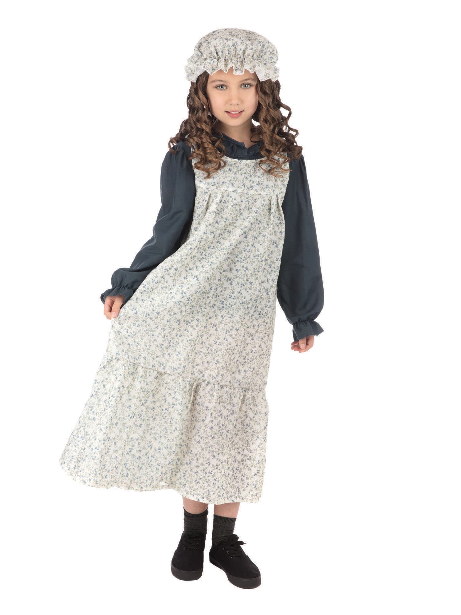 Bristol Novelty CF235S Classic Victorian Girl (Small) Costume, Multi-Colour, 3-4 Years Old Halloween