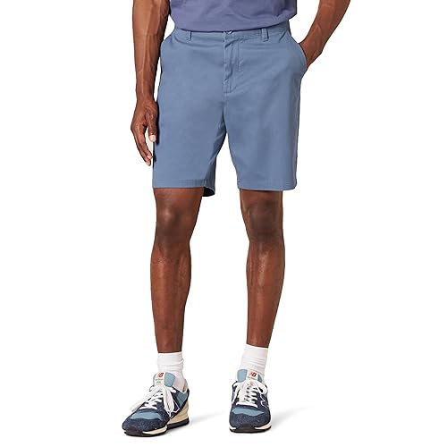 Amazon Essentials Men's Slim-Fit 9" Stretch Chino Short, Dark Blue, 34