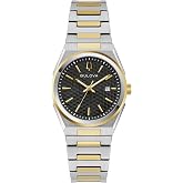 Bulova Ladies Dress Classic 3-Hand Calendar Date Quartz Watch, Patterned Dial, 28mm