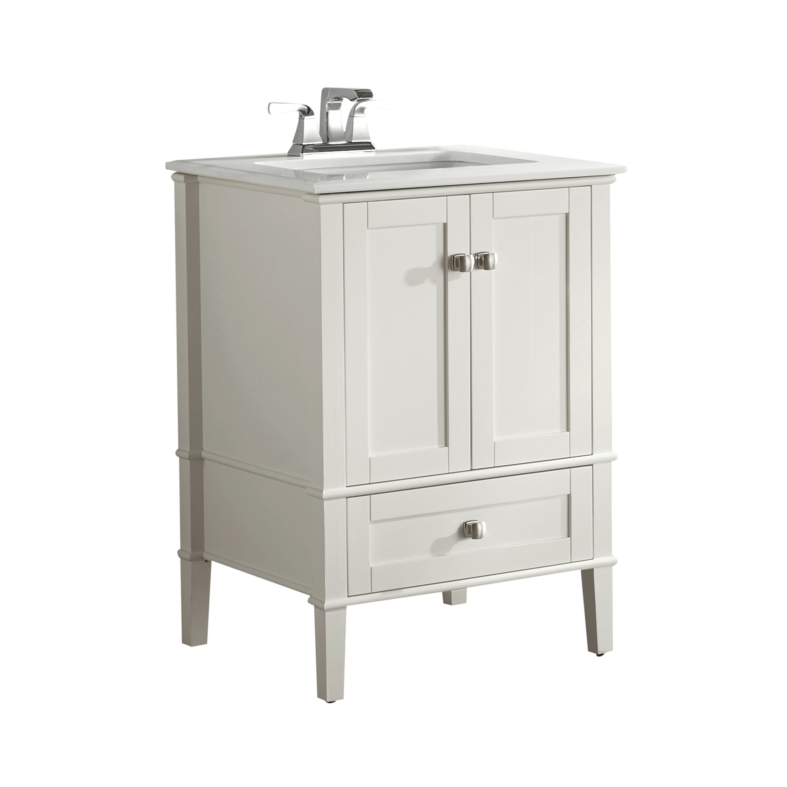 Simpli Home Chelsea 24 Inch Contemporary Bath Vanity In Soft White Simpli Home Chelsea 24 Inch Contemporary Bath Vanity In Soft White