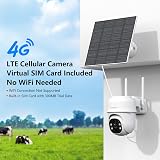 Cinnado 4G LTE Solar Security Camera 2K Outdoor IP65 PIR Night Vision view 2