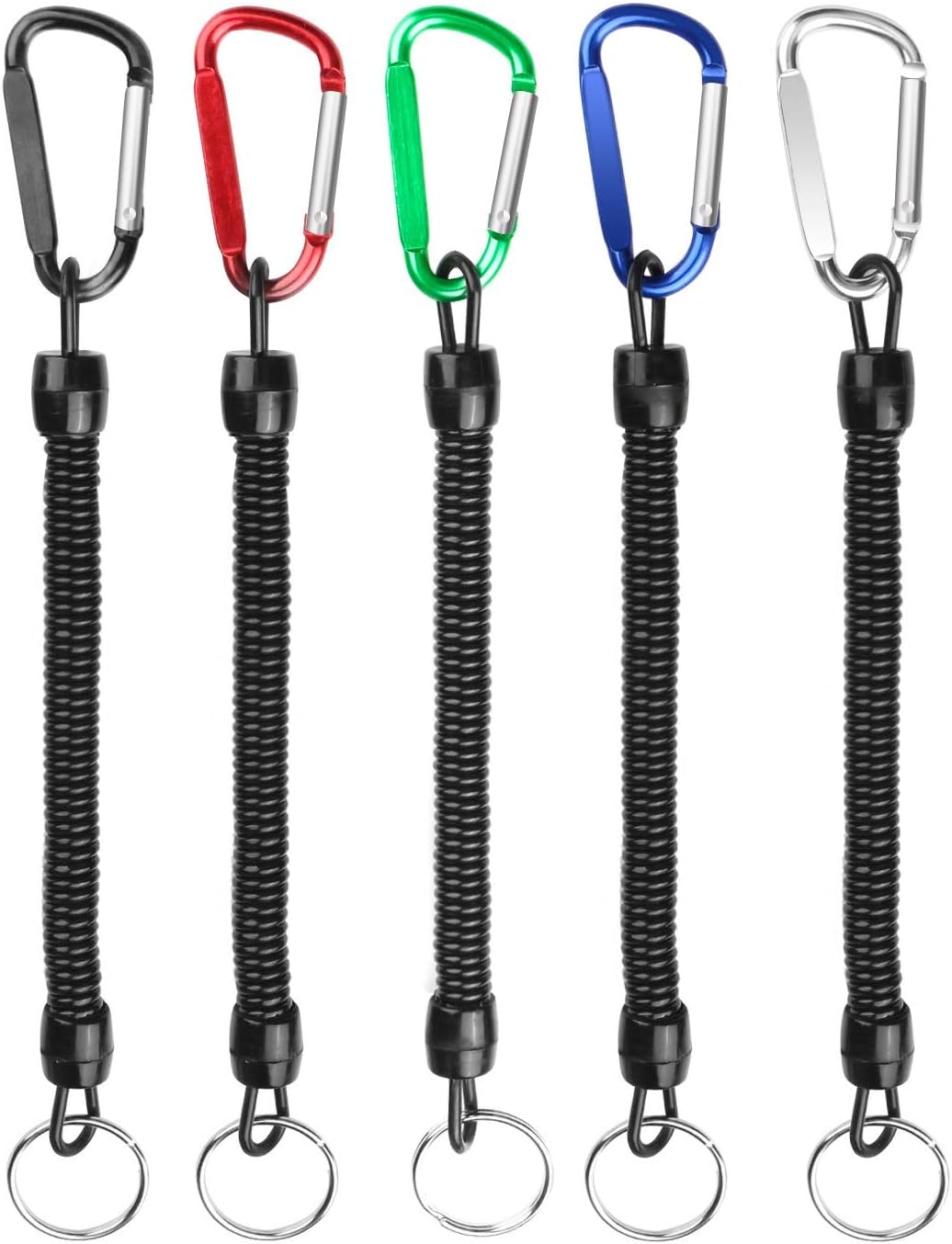 Keyrings Keychain Spiral Spring Key String Keys Hook Stretchy Snap