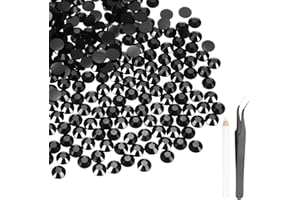 MECCANIXITY 2000 Pcs Flatback Crystal Rhinestones, Resin Crystal Gems with Tweezer Dotting Pen Non Hotfix for Bedazzling Tumb