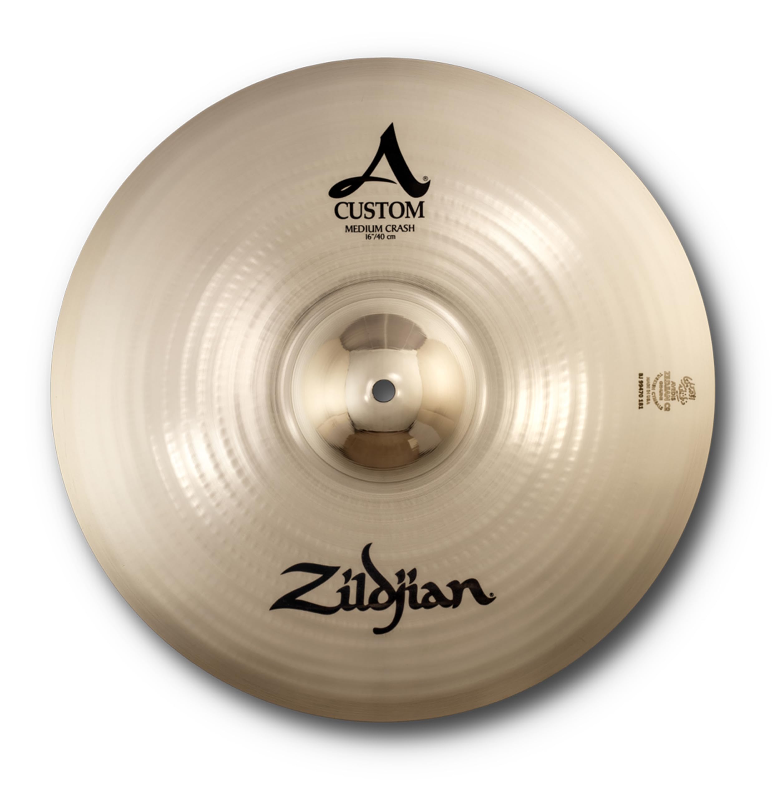 Zildjian A Custom Series - 16 Inch Medium Crash Cymbal - Brilliant Finish Assorted Colors