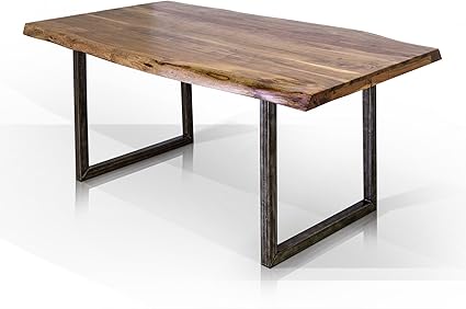 moebel-eins GERA Baumkantenesstisch Esstisch Holztisch Akazie Metallfuß