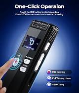 ZIPCIDE 128GB Digital Voice Recorder One Touch 3072 kbps DSP ANC view 7