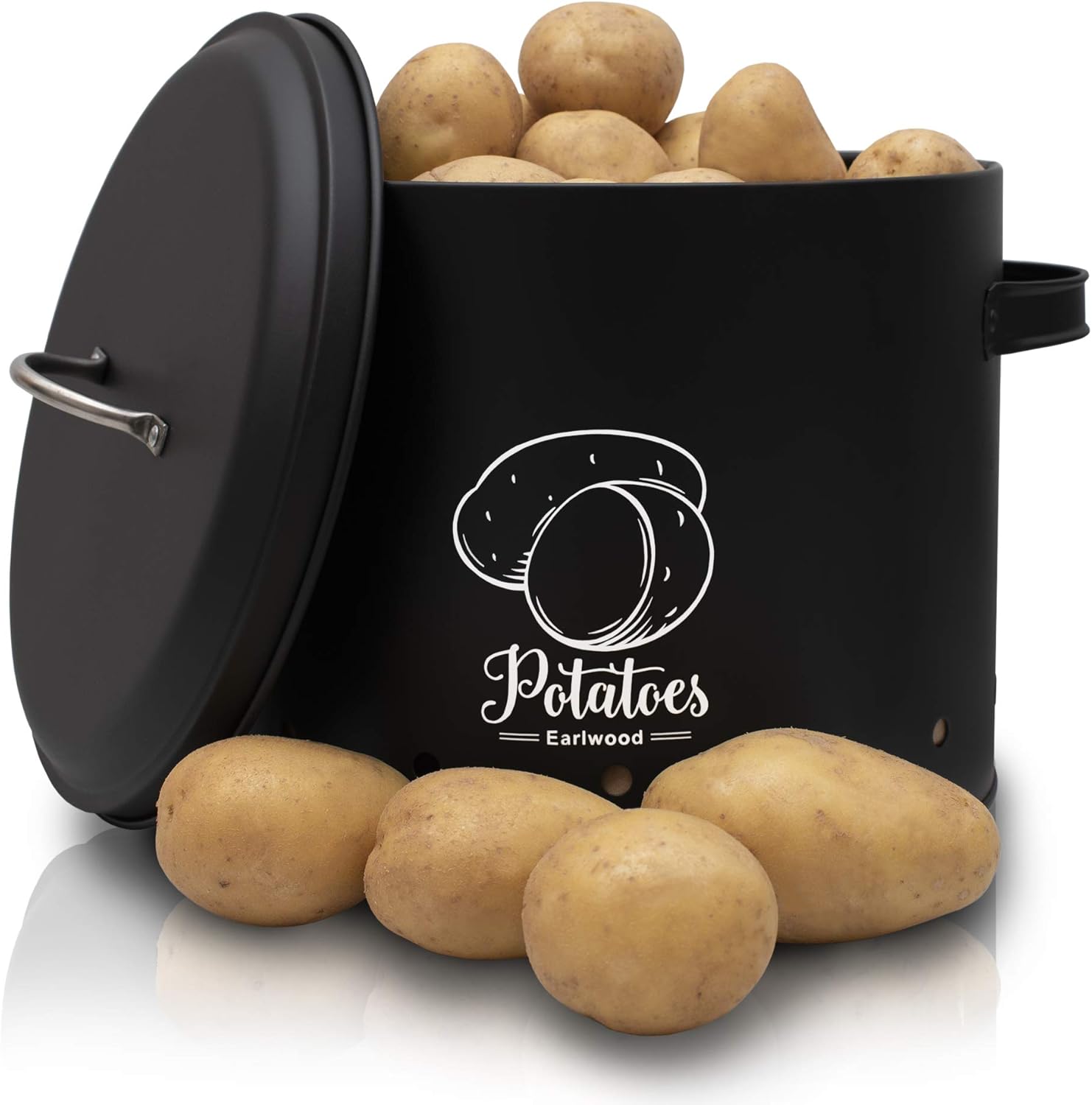 Earlwood Premium Pot à Pommes de Terre pour Ranger Bac idéal pour Pommes de Terre Boîte de Earlwood Premium Pot à Pommes de Terre pour Ranger Bac idéal pour Pommes de Terre Boîte de
