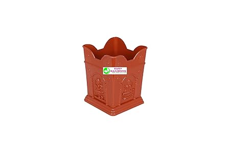 Easy Gardening Tulasi / Tulsi Pot (Small) Terracotta Color Planter