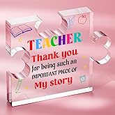 SOUHONEY Teacher Christmas Appreciation Gifts - Teacher Gifts First Day of School for Men Women - Thank You Teacher Gifts Home Office Decor Plaque for Back to School Teacher End of Year - 2.8 * 3.3in
