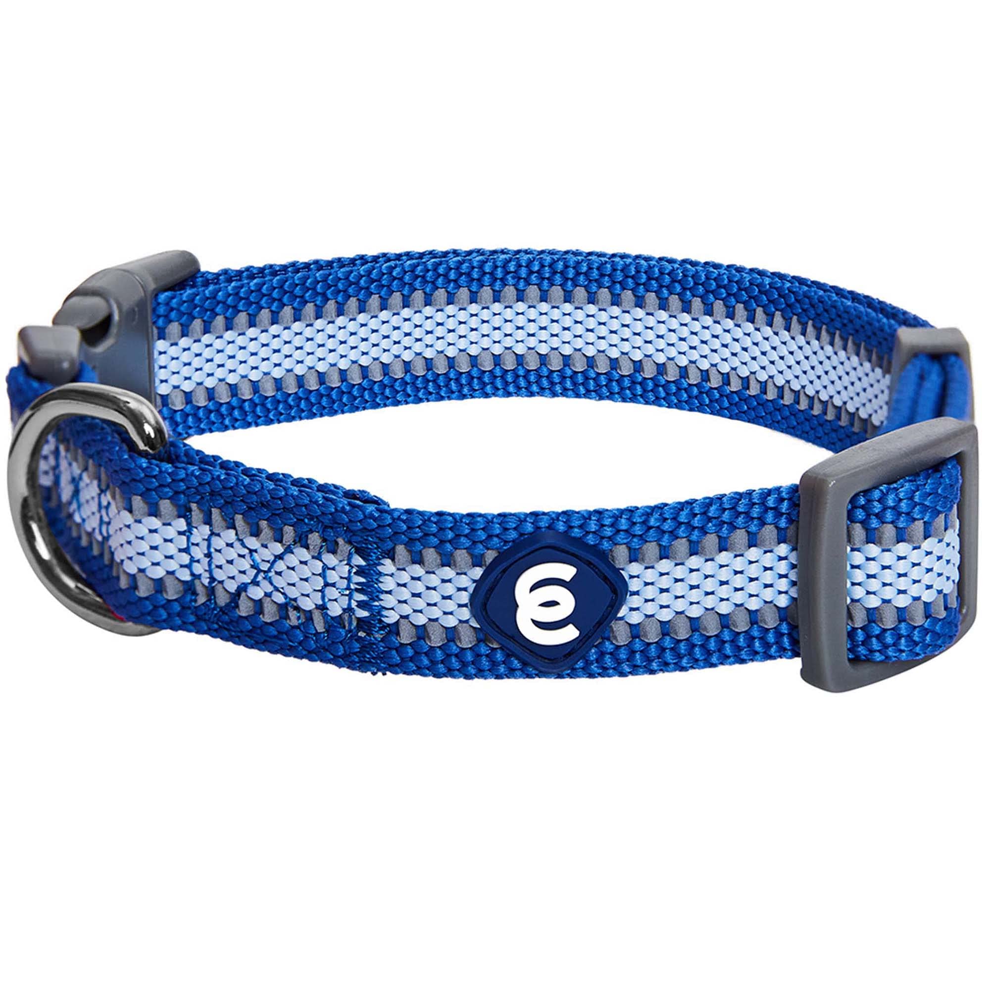 Blueberry Pet Large Dog Collar in Reflective Navy