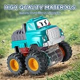 lerrbo 6 Vehicles with Trailer Map and Yellow Traffic Light Toddler Toy view 2