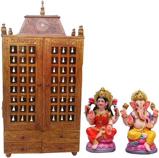 Amazon Com Makan Mandiente De Madera Con Armario Y Puerta Hogar