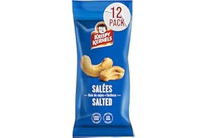 Krispy Kernels | Roasted Salted Cashews, Premium Quality Nuts (12 x 40g)