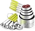 Measuring Cups : U-Taste 18/8 Stainless Steel Measuring Cups and Spoons Set of 10 Piece, Upgraded Thickness Handle(Lime Green)