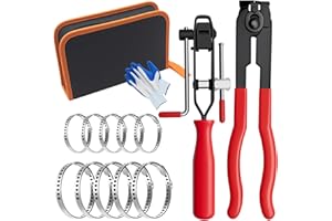 ZYLJHZ CV Boot Banding Tool - ATV CV Joint Axle Boot Clamp Pliers Tool, CV Axle Boot Clamp Kit With 10psc Crimp Bands - Ear Type Extension For Most Cars