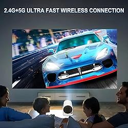 Mini Portable Projector 4K WiFi 6 BT 5.2 Upgraded