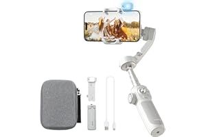 FeiyuTech VB 4 Kit - Smartphone Gimbal with 8.4''Extendable Rod,Bag, Lighting Enabled Tracking Module,Gesture Control, Gimbal Stabilizer for YouTube TikTok Live Video Record,iPhone&Android,Max 0.57lb