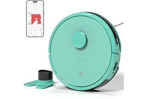 TECBOT S3 PRO Robotic Vacuum Cleaner and mop, with LiDAR Navigation, 5200mAh & 4,000Pa Suction, Automatic Charging Robot Vacuum Cleaner for Home, WiFi,App,Alexa, Ideal for Hard Floor, Pet Hair,Blue
