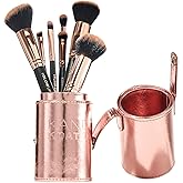 Kandi Koated Makeup Brushes Set with Faux Leather Travel Case [Rose Gold] Synthetic Makeup Brush Kit with Daily Affirmations by Kandi Burruss | Cruelty-Free | Beauty & Makeup