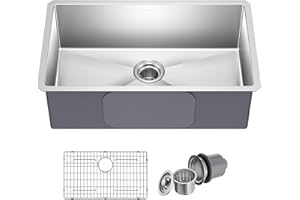 KRAUS Standart Pro 30 -inch Undermount Single Bowl 16 Gauge Stainless Steel Kitchen Sink, KHU100-30