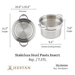 Hestan Provision Cookware, Pasta Insert, Stainless