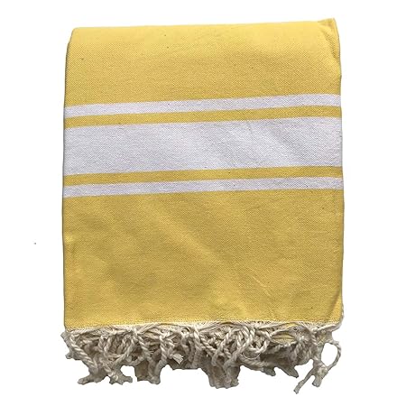 Couverture De Plage En Coton Style Serviette Hammam Extra Large 180 X 240 Cm Xxl Jaune