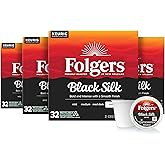 Folgers Black Silk Dark Roast Coffee, 128 Keurig K-Cup Pods