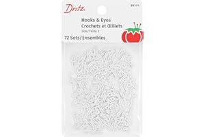 Dritz Hooks & Eyes Size 2 White Fasteners