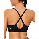 RUNNING GIRL Sports Bra for Women High Support, Molded Cup High Impact Sports Bras with Sewn in Pads Strappy Running Bra