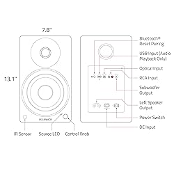 Fluance Ai61 Powered 2-Way 2.0 Stereo Bookshelf
