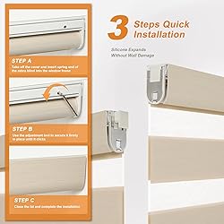 Persilux No Drill No Tool Zebra Blinds Dual Layer