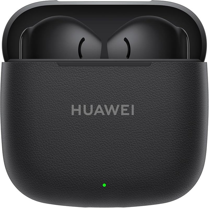 Os brindes da huawei são 3 fones de ouvido sem fio, 42 horas de bateria, leve e compacto, carregamento rápido de 10 minutos, conexão mais fácil, conexão bluetooth robusta 5.4, ip54, preto