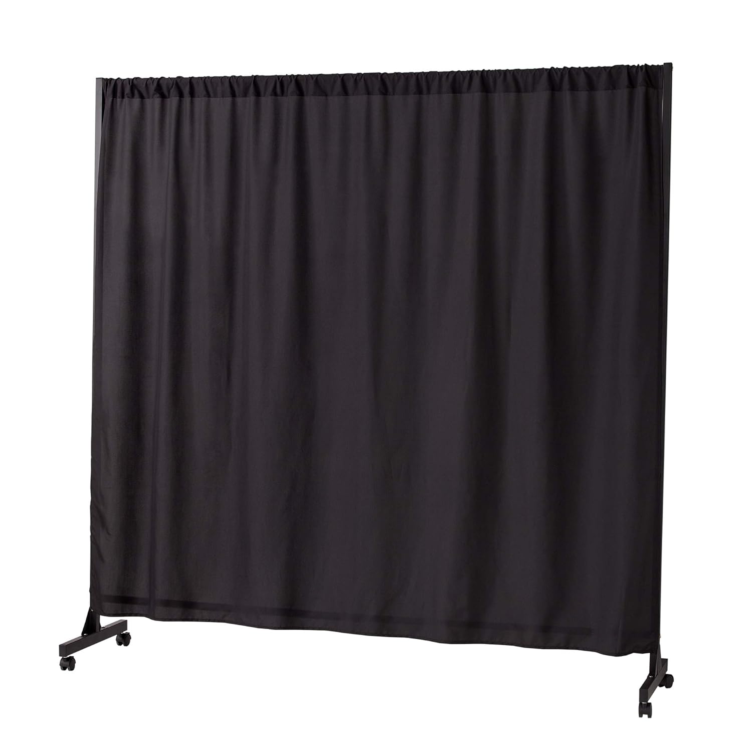 Office Products Black Frame with Black Fabric DormCo Expandable Privacy
