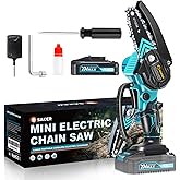 Saker Mini Chainsaw,Portable Electric Chainsaws Cordless,Handheld Chain Saw Pruning Shears Chain Saws for Tree Branches,Courtyard,Household and Garden,Gifts for Men Dad Husband Women