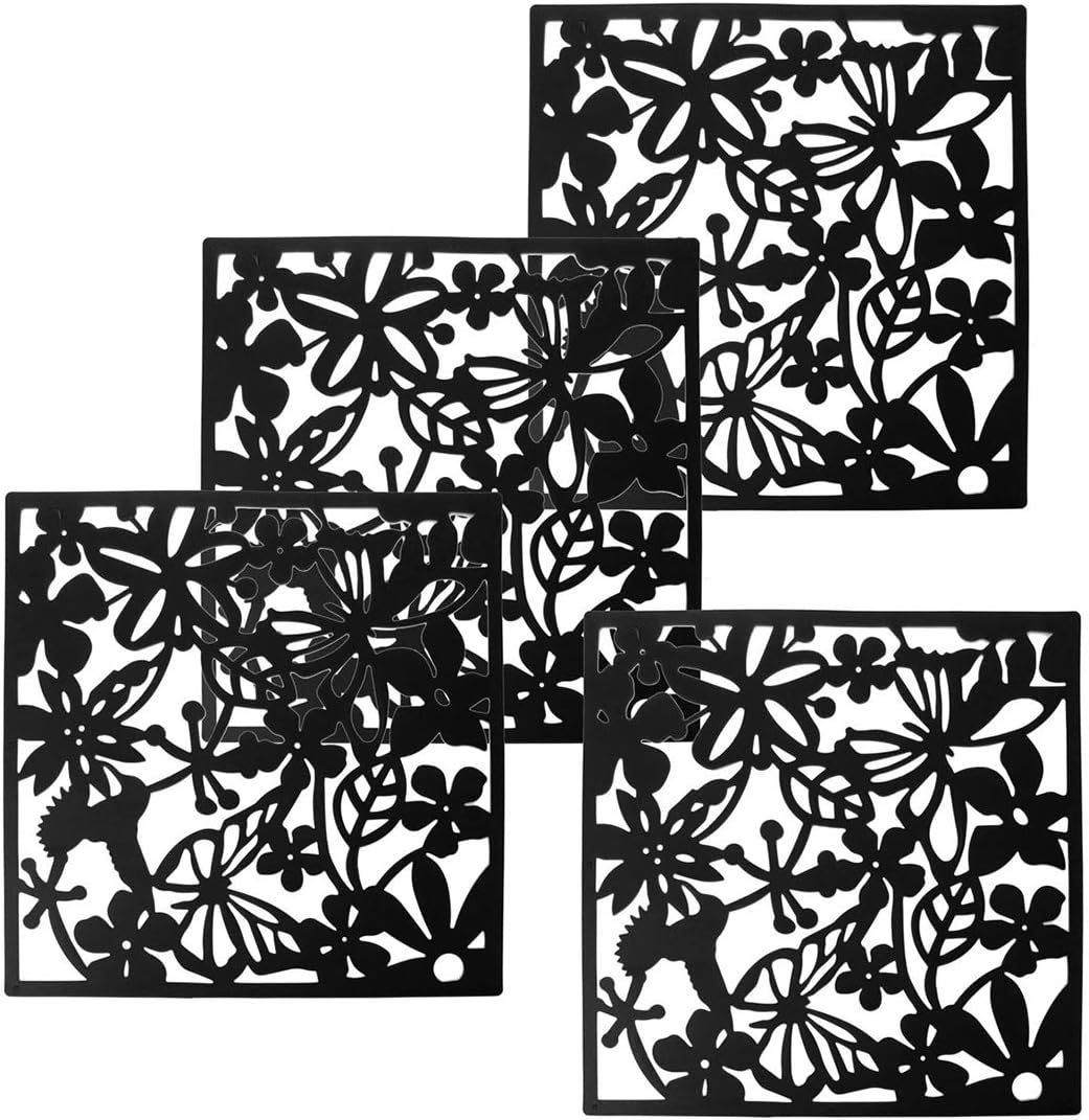 ANAN Home Decor Fashion Butterfly Bird Flower Hanging Screen Partition Separator Room Curtain Home White/Black/Red,3,4pcs