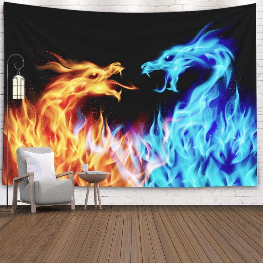 Dragon Yin Yang Tapestry,Asdecmoly Art Tapestry Living Room