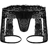 FANBODTA Men's Lace Underwear Sexy Boxer Briefs - Sheer Mesh Low-Rise Panties with 3D Pouch, Comfortable & Breathable