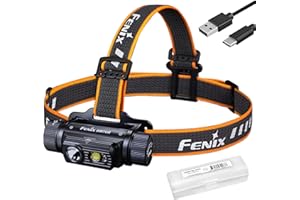 Fenix HM70R Headlamp, 1600 Lumen USB-C Rechargeable with White, High CRI and Red Beams and Lumentac Organizer